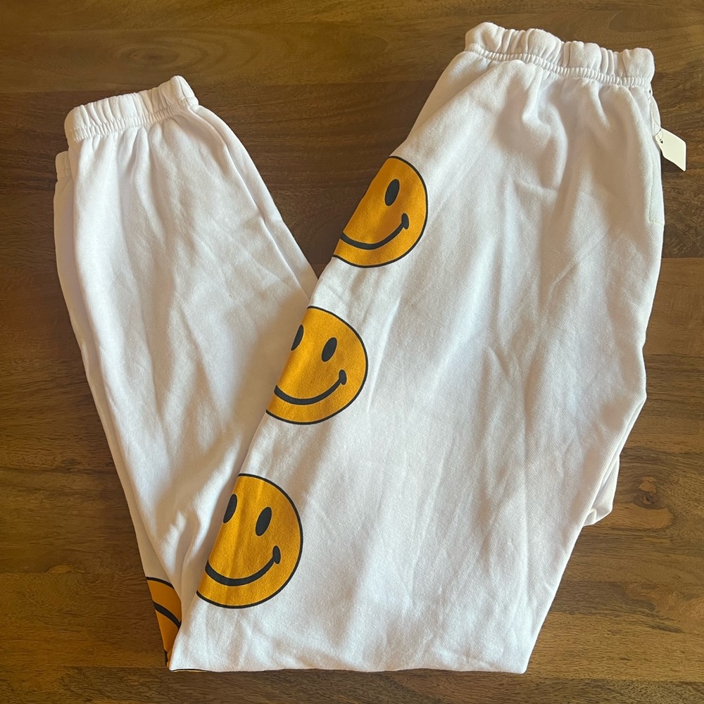 Aviator Nation women’s smiley sweatpants size M NWT